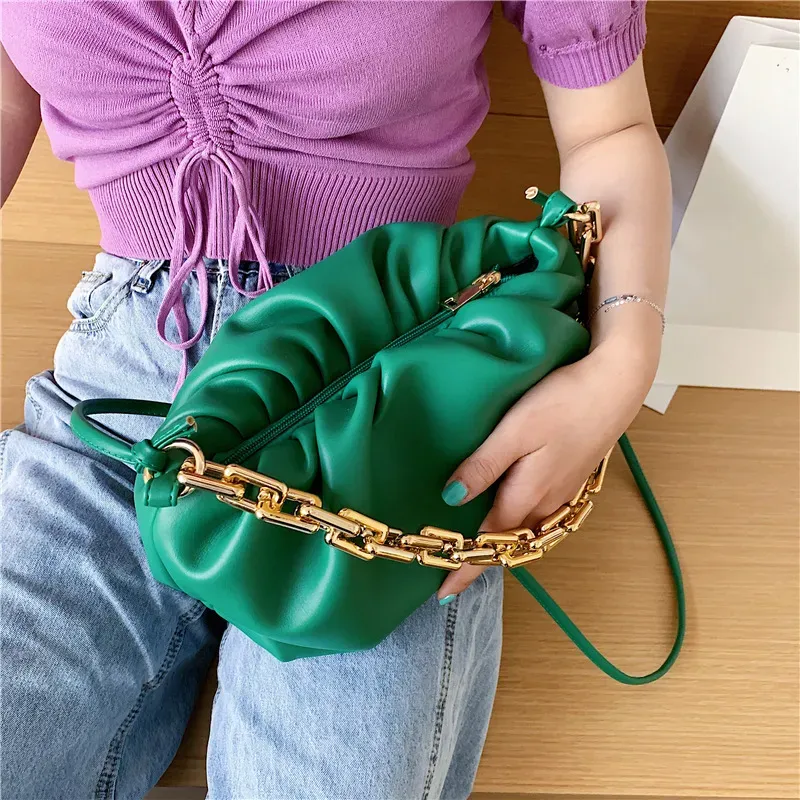 Women Creative Cloud Design Chunky Chain Shoulder Bag