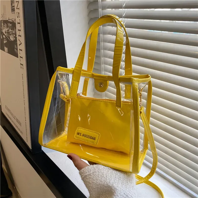 Women Fashion Large Capacity Clear Handbag