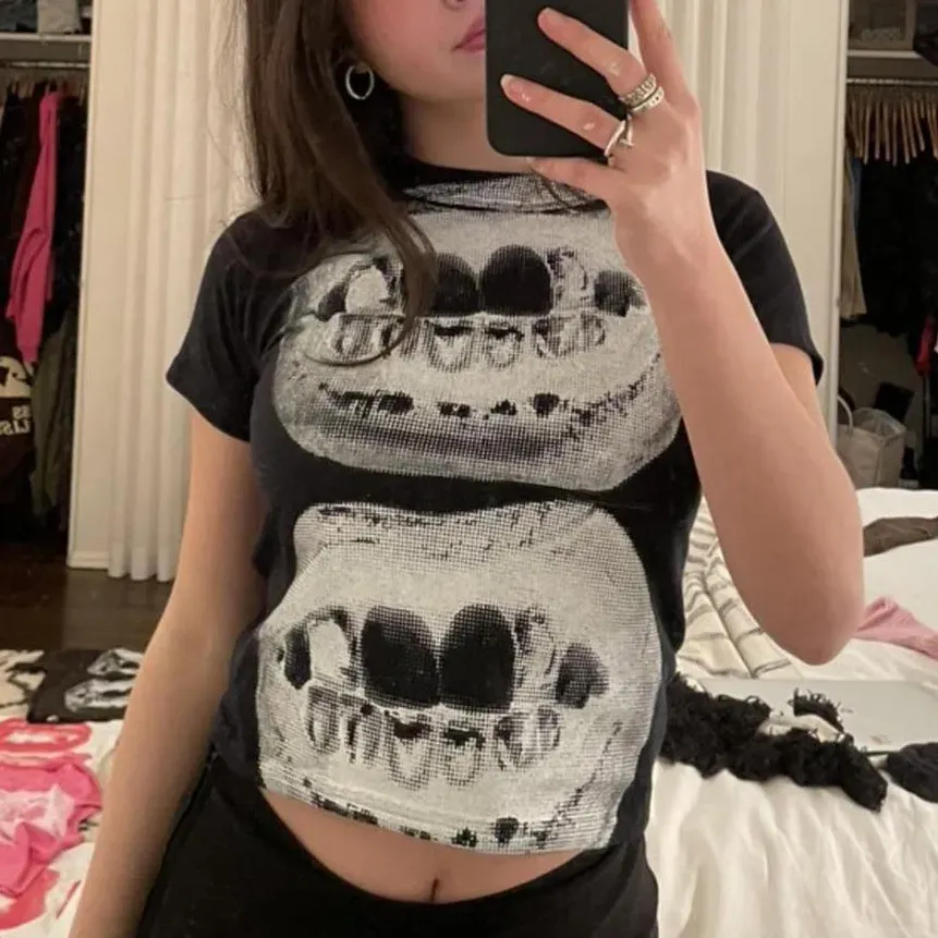 Women Fashion Casual Printed Short-Sleeve T-Shirt