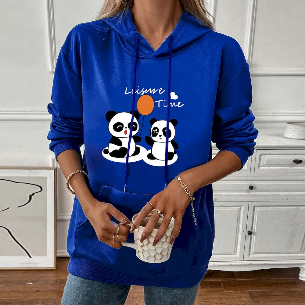 Women Casual Print Hoodie