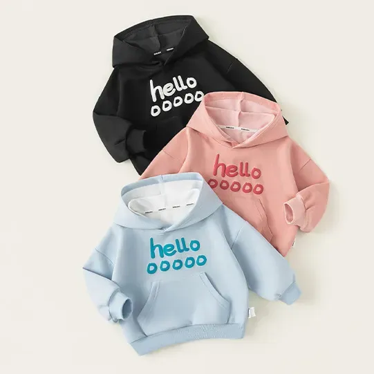 Wholesale Children'S Fashion Casual Letter Printed Long-Sleeve Hoodies