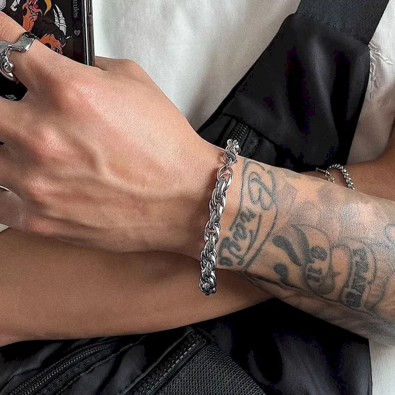 Wholesale Men'S Fashion Hip-Hop Titanium Steel Bracelet