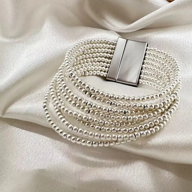 Wholesale Women Fashion Simple Solid Color Beads Bracelet