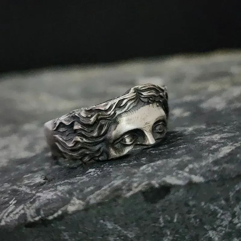 Wholesale Men Fashion Retro Creative Venus Mask Ring