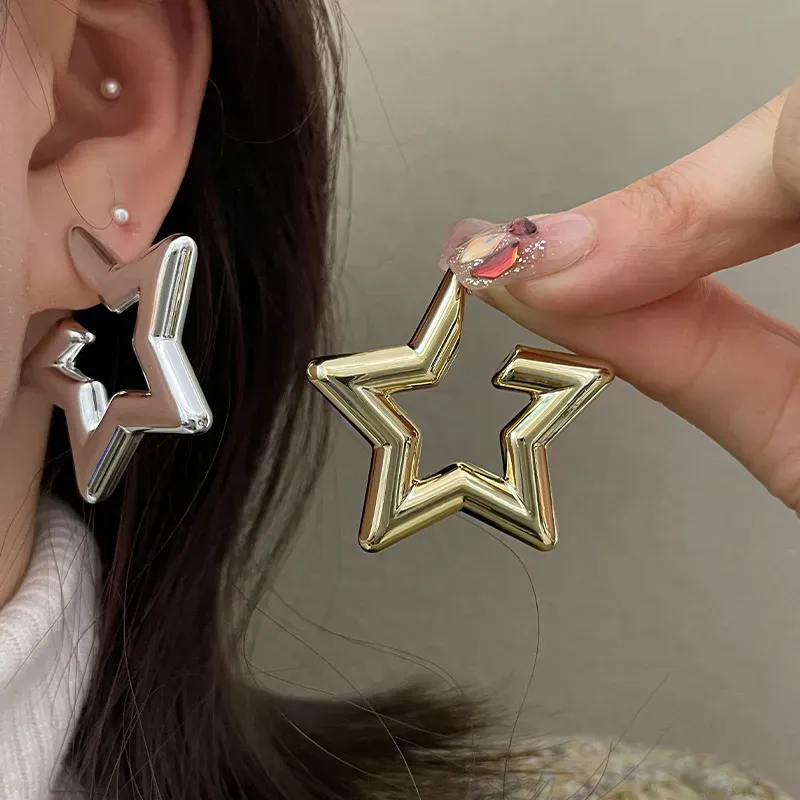 Wholesale Women Fashion Acrylic Five-Pointed Star Earrings